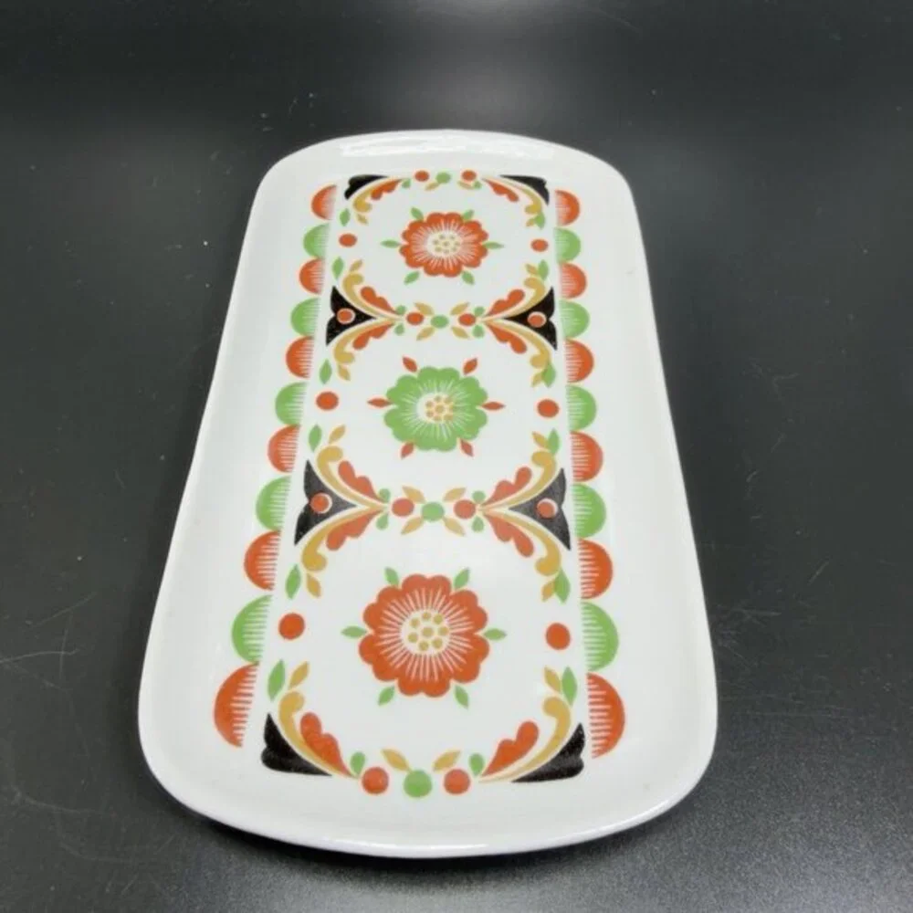 Gardner Verbilki Dmitrov Russian Porcelain Oval Trinket Tray Dish Ceramic Signed